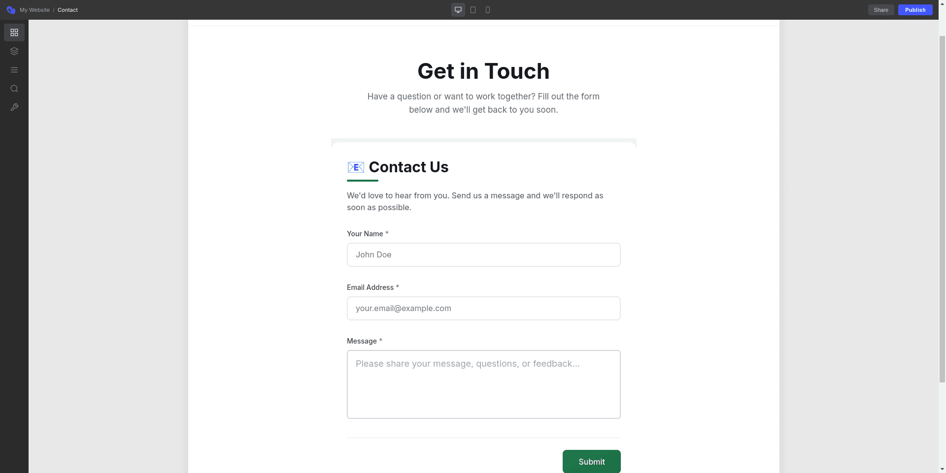 GenZform embedded in Webflow